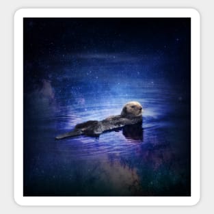 Otter Space Sticker